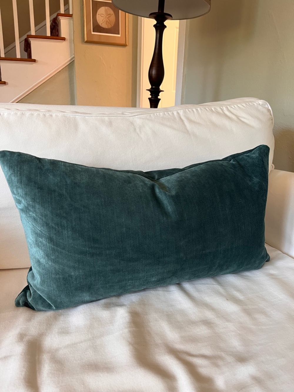 Magaschoni Turquoise lumbar pillow 14”x24”